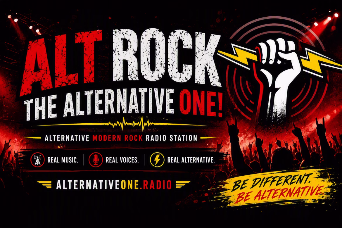 The Alternative One modern rock and alternative music radio station, part of NextWave Broadcasting Network